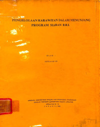 Image of Pengelolaan Karawitan dalam Menunjang Program Siaran RRI