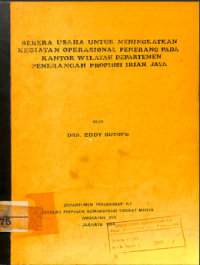Image of Beberapa Usaha Untuk Meningkatkan Kegiatan Operasional Penerang Pada Kantor Wilayah Departemen Penerangan Provinsi Irian Jaya